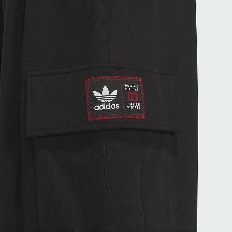 adidas Оригинальные брюки Bbrtr, кружевные, однотонные, свободные, спортивные, карго, унисекс, черные, JN0769