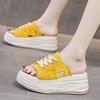 Summer New Roman Beach Slippers Sandals Platform Canvas Shoes for Women