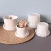 Large And Small Flower Pots With Lids Silicone Mould Round Candle Cups Storage Jar Plaster Drip Moulds