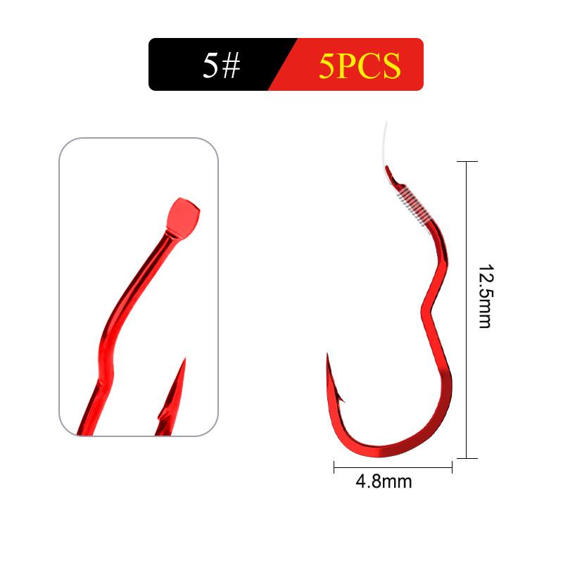 5 шт. рыболовный крючок из высокоуглеродистой стали, острый колючий автоматический откидной крючок, новое изобретение, размер 0,5 #-12 #, рыболовный крючок для аксессуаров для ловли карпа