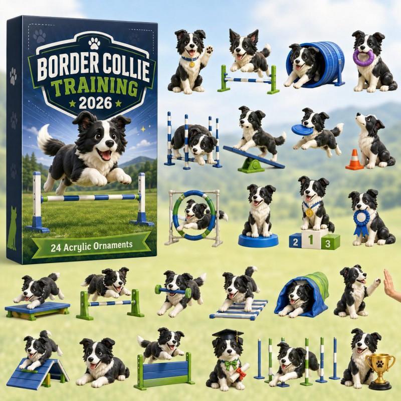 2026 Dog-Themed Christmas Advent Calendar Acrylic Blind Box Gift Kids Adults Decorative Hanging Ornament