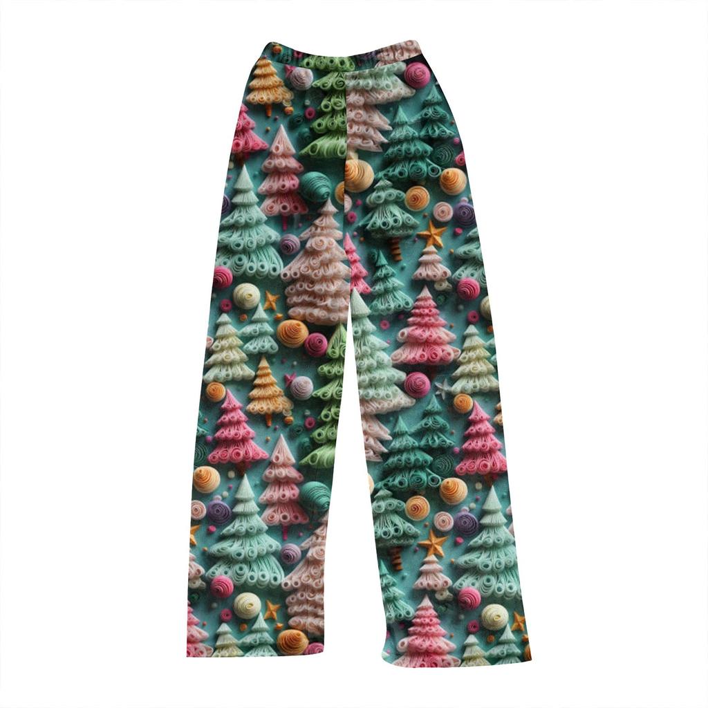 Женские зимние клетчатые брюки, длинные брюки, спортивные брюки