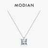 925 Sterling Silver Square Sparkling AAAAA CZ Pendant Necklace Platinum Plated Neck Chain for Wowen Weddng Fine Jewelry
