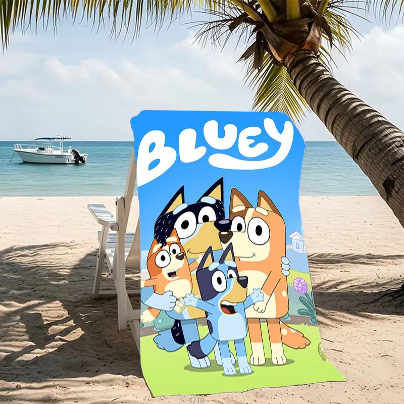 Beach Towel with Bluey Pattern - soft,absorbent,machine washable Lightweight&Modern,swimming,Travel Essentials