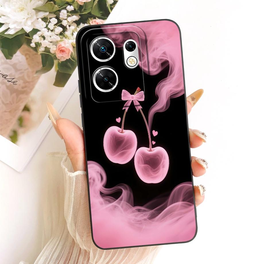 Модный чехол с рисунком для Infinix Zero 30 4G 5G Zero X Neo X Pro, мягкий матовый силиконовый чехол с узором из бантиков, мультяшный кот
