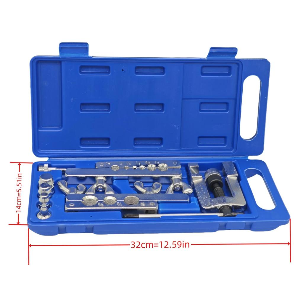 Набор для развальцовки 1/8"-3/4" с 2 стержнями, 5 коваными адаптерами, 7 размерами трубок Для удлиненной тормозной магистрали, холодильного оборудования