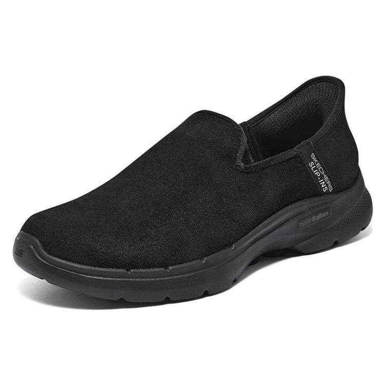 Skechers Текстиль, Разделенная Коровья Кожа Устойчивая к истиранию Легкая Износостойкая И Легкая Низкие Повседневные Ботинки 896281-BBK