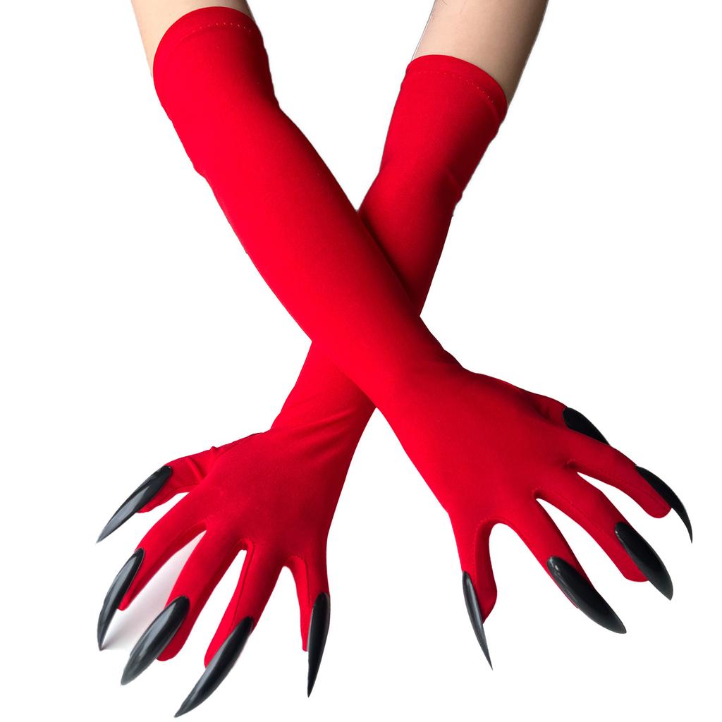 Halloween Long Nails Witch Gloves Hollowen Cosplay Long Performance Props Costume Claws Ghost Gloves