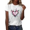 Женская повседневная футболка с круглым вырезом и короткими рукавами с принтом