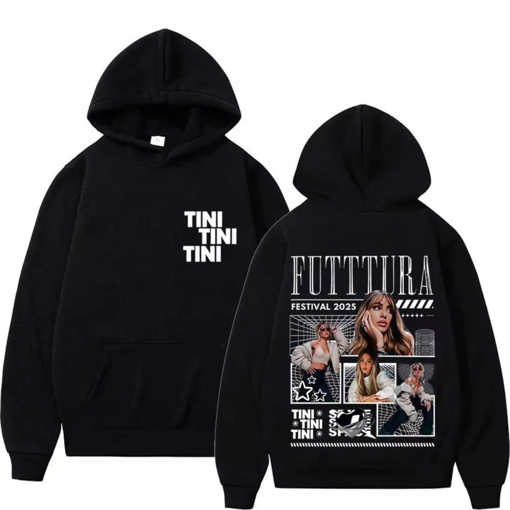 Певица TINI STOESSEL Худи из альбома Futtura Tour Мужская Женская Мода Оверсайз Толстовка Готический Поп-Музыка Худи