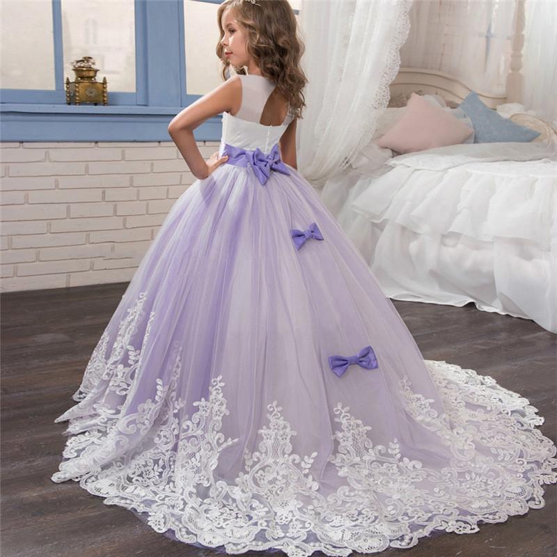 Childrens Princess Dress With Lace Patchwork For Girls