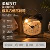 European-style simple double bell alarm clock, student bedside silent night light, oversized bell explosion, desktop get up desktop clock