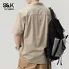 Мужская рабочая рубашка с коротким рукавом Baleno серии S&K, хлопковая