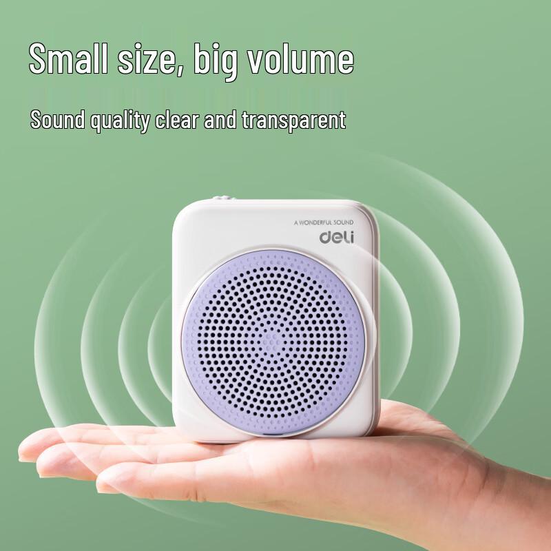 Deli LT902T 5W Portable Wireless Voice Amplifier CN plug (adapter included)