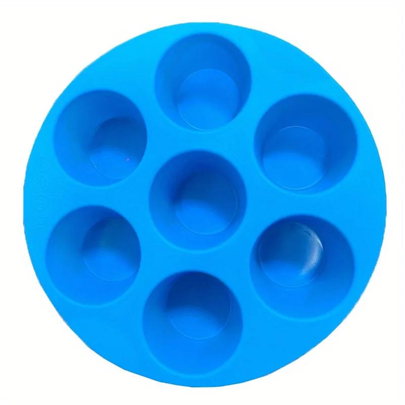 Силиконовые формы для яичных маффинов для аэрофритюрницы - 7-ячеечная антипригарная форма для маффинов для кексов/кишей/тартов - можно мыть в посудомоечной машине