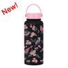 2025 New Model 1L Large Capacity Thermos Cup with Wide Mouth, Portable Handle, Sports Water Bottle, Outdoor Printed Water Cup for Women