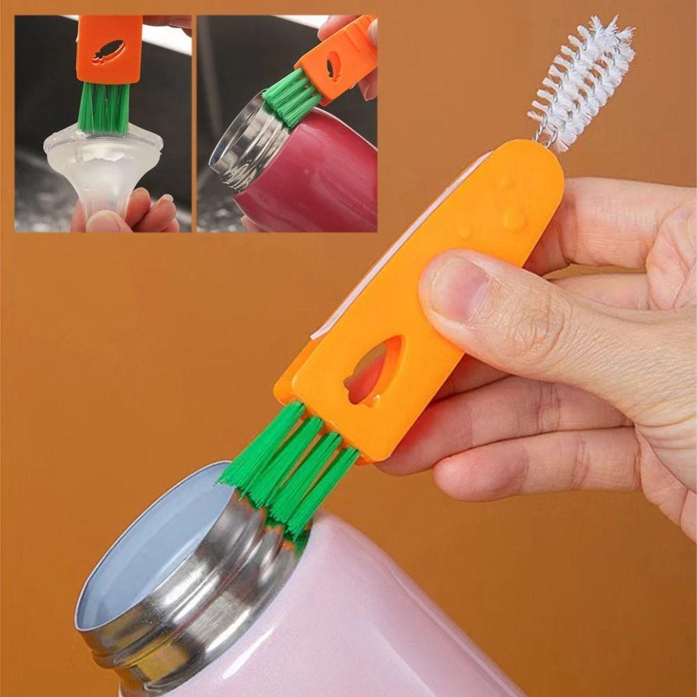 360° Rotatable Bottle Gap Cleaner Brush Bottle Cup Holder Cleaner  Baby Bottle Cleaning