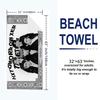 Txt Poster Print Beach Towel, Large Soft Quick Dry Towel for Beach Camping Swimming