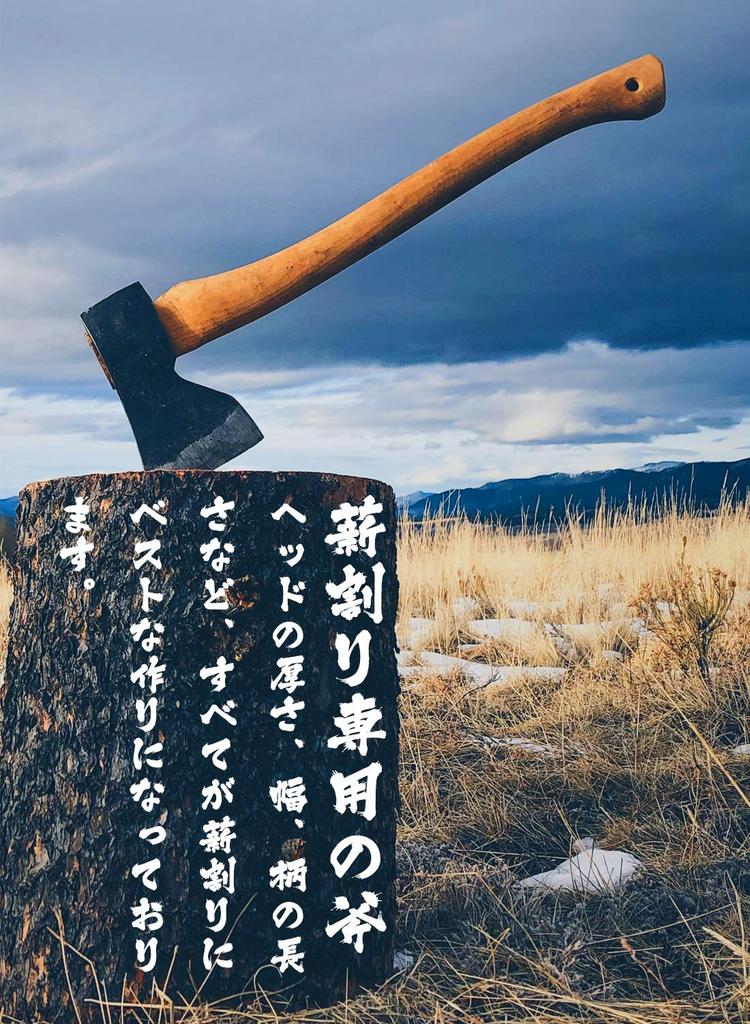 CARBABY Axe, Outdoor Camping Gear, Firewood Splitting Hatchet, 38cm, Garden Hatchet, Camping Axe, Bonfire, Outdoor, Includes Protective Cover