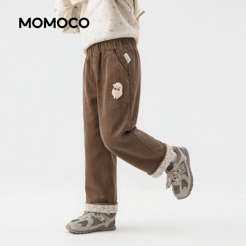 MOMOCO Girls' Fleece-Lined Corduroy Winter Pants - Nordic Style