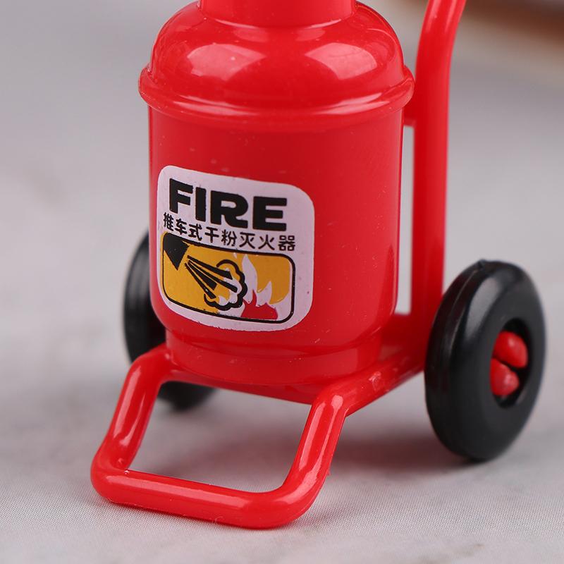 1 Set Dollhouse Simulation Fire Hydrant Handling Tool Miniature Hand Trolley Forklift Mini Platform Cart Toy Construction Props