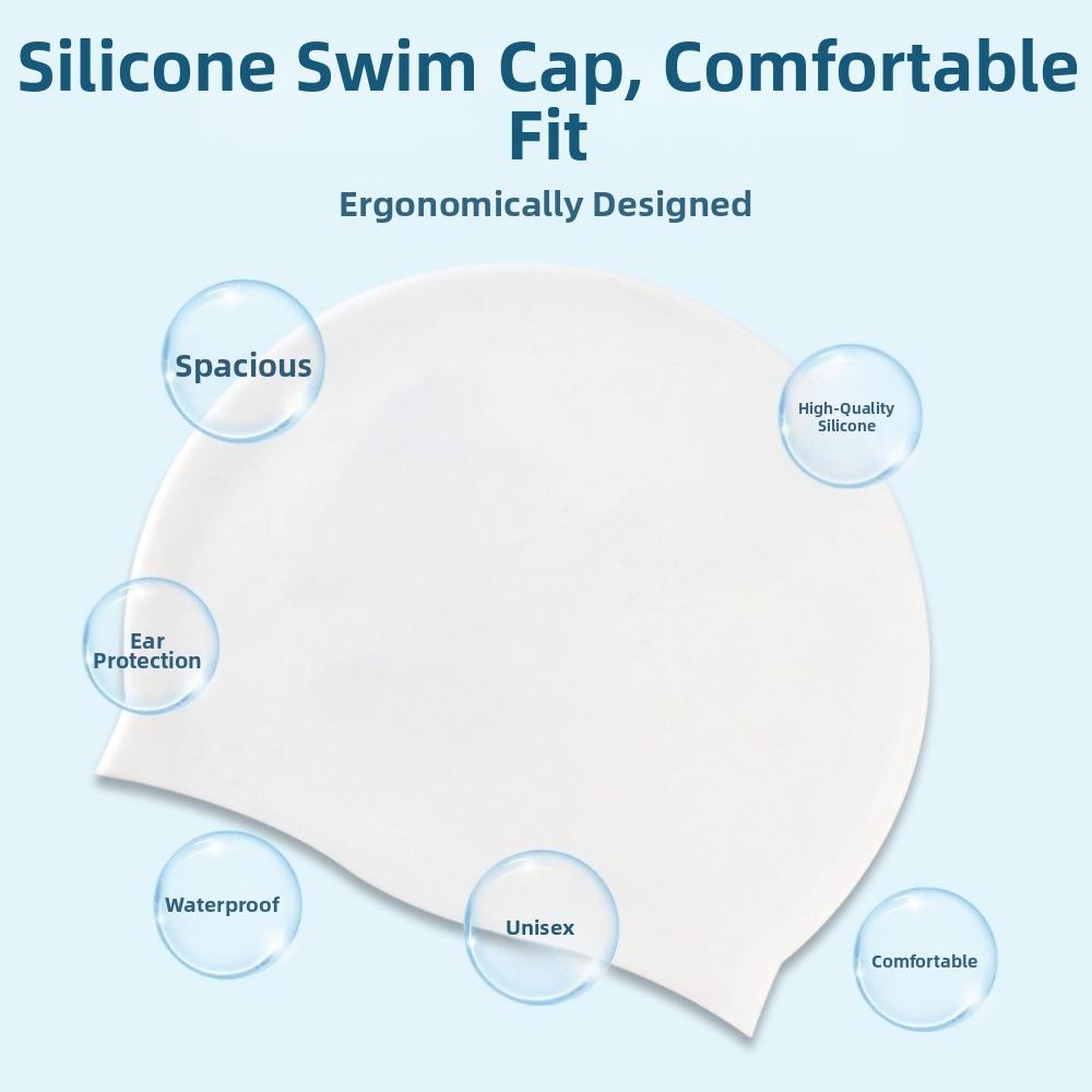 Waterproof Swimming Hat Cartoon Animal Printed Cap Cute Silicone Swim Cap  Pool Use