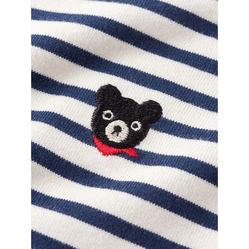 Miki New Boys' Pure Cotton Thin Long-Sleeve Striped T-Shirt Children's Three-Quarter Sleeve Girls' Clothing Summer Baby Top