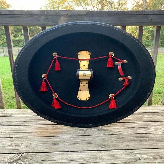 Medieval Knight Battlefield Authentic Greek Hop-lite GOLD LION Warrior Shield