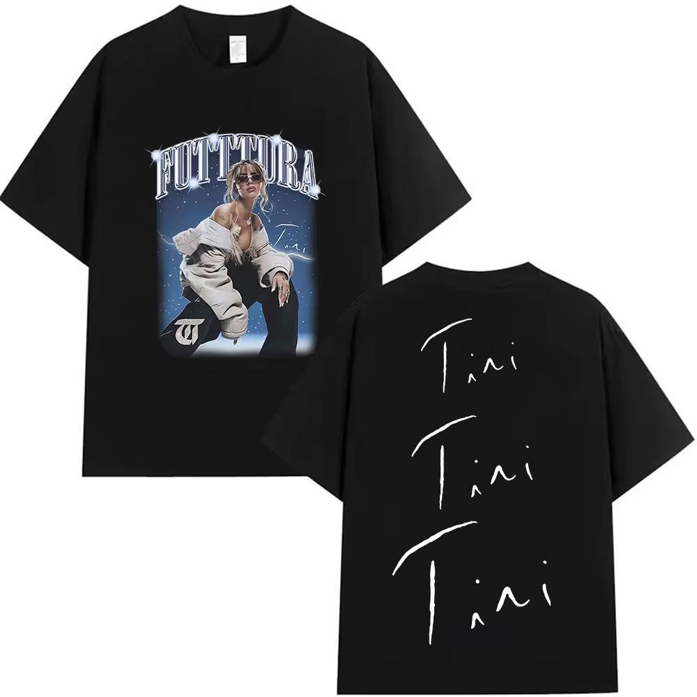 Singer TINI STOESSEL Futtura Tour New Album 2026 Graphic Tshirts Men Women Fashion Harajuku Short Sleeve Cotton Tees Streetwear