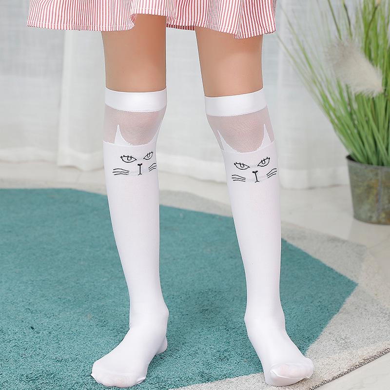 Kids' Breathable Over-the-Knee Football Socks - White Mid-Calf, Summer/Spring, Sweat-Absorbent