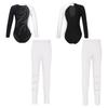Детские гимнастические купальники с длинными рукавами для девочек и леггинсы для танцевальной тренировочной одежды