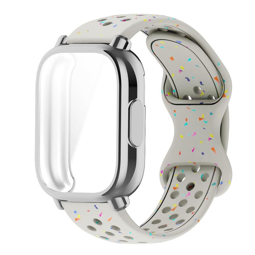 Ремешок+Чехол для Xiaomi Redmi Watch 5 active 5 Lite Защита Полное Покрытие Экрана ТПУ Мягкий Корпус и Силиконовый Дышащий Спортивный Ремешок