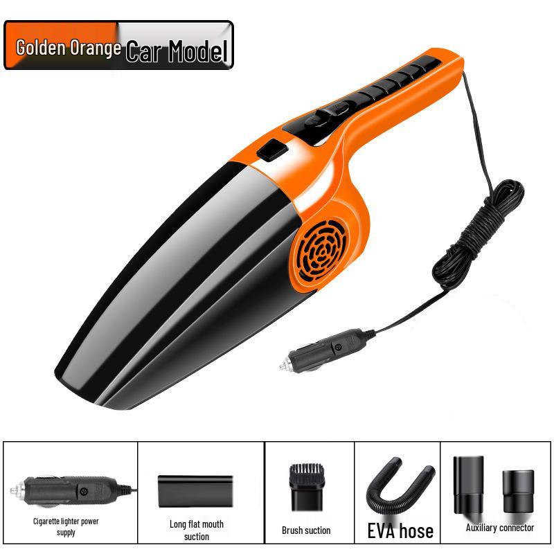 Высокомощный автомобильный пылесос 120 Вт - Для влажной и сухой уборки с сильным всасыванием и HEPA-фильтром