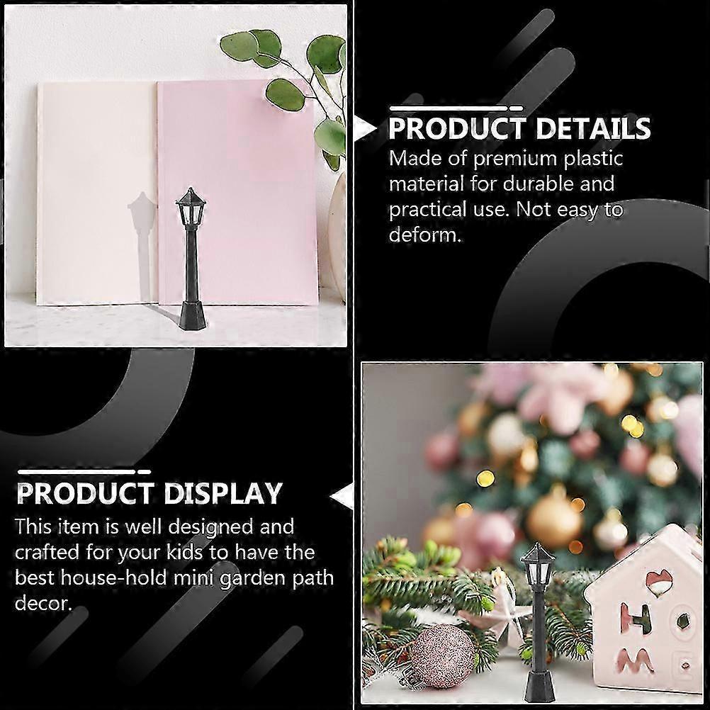 Mini Street Light Plastic Post Lamp for Decoration 96Pcs Pack
