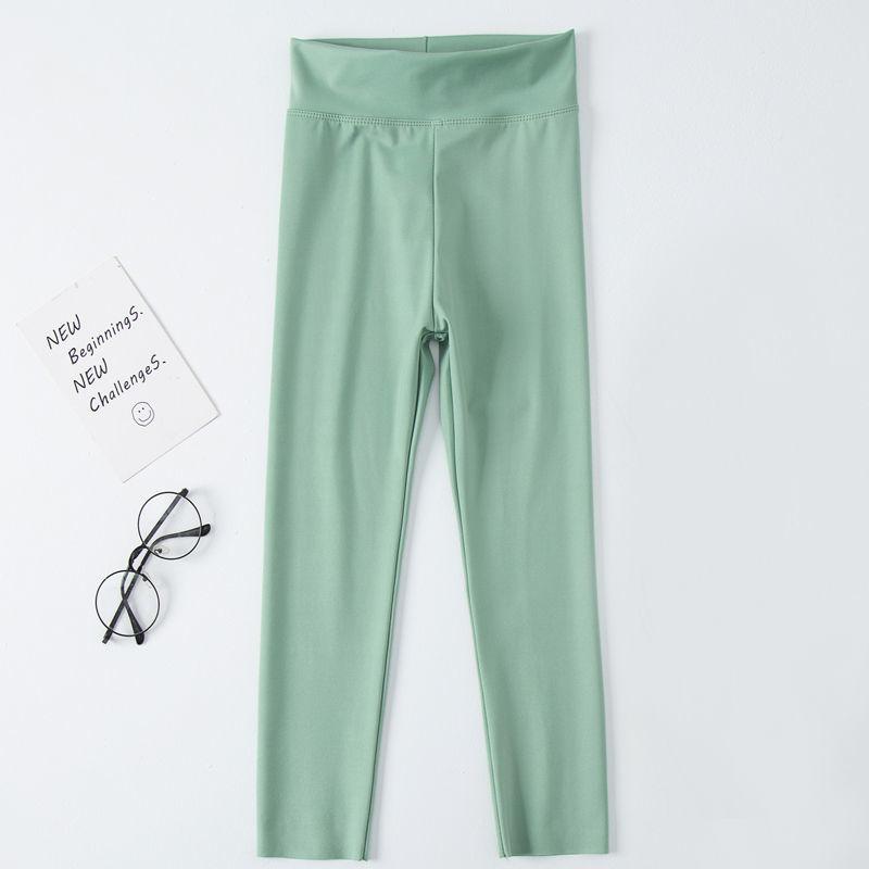 Облегающие эластичные длинные брюки для весны/лета однотонных цветов