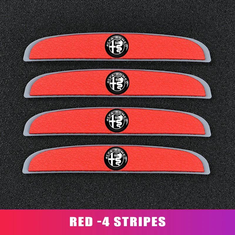 Car Stickers For Alfa Romeo 4PCS Car Mirror Sticker Door Side Anti Collision Strip Decals For Alfa Romeo 159 Giulietta Giulia 14