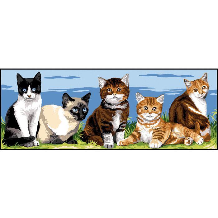 Canevas Pénélope Antique Les chatons 25x60cm