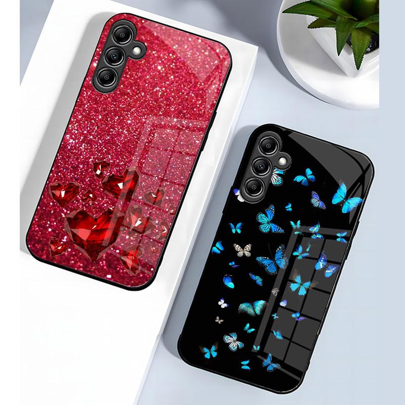 Чехол для Samsung Galaxy A56 SM-A566B Модный Расписной Чехол Закаленное Стекло Чехол для Samsung A16 A26 A36 Galaxy A56 5G Оболочка Coque