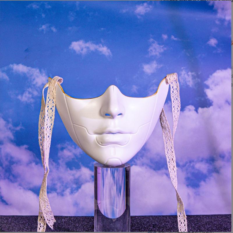 Unisex Masquerade Mask Beauty Mask Cosplay Mask Mechanical Half Face Mask for Carnival Halloween Dress up Party Mask