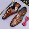 Fashion Summer New Top Layer Cowhide Genuine Leather Sandals Fashionable Casual Comfortable Shoes for Men