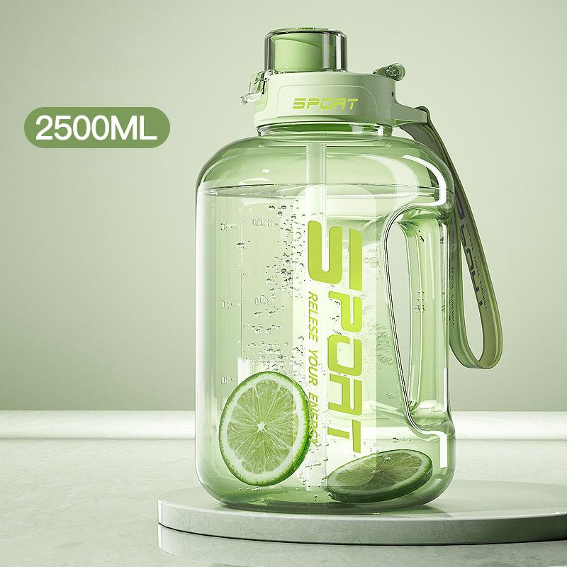 Большая емкость 2500/1700 мл бутылка для воды с соломенной крышкой спортивный чайник для воды в спортзале для кемпинга путешествия бутылки для питья без BPA