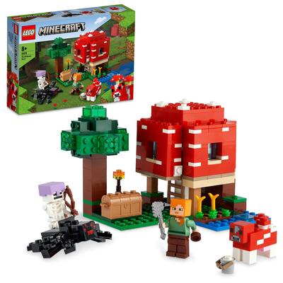 LEGO Minecraft Mushroom House Toy Подарок на день рождения Блок Рождество Мальчики Девочки Дети 8 лет 9 лет 10 лет Начальная школа