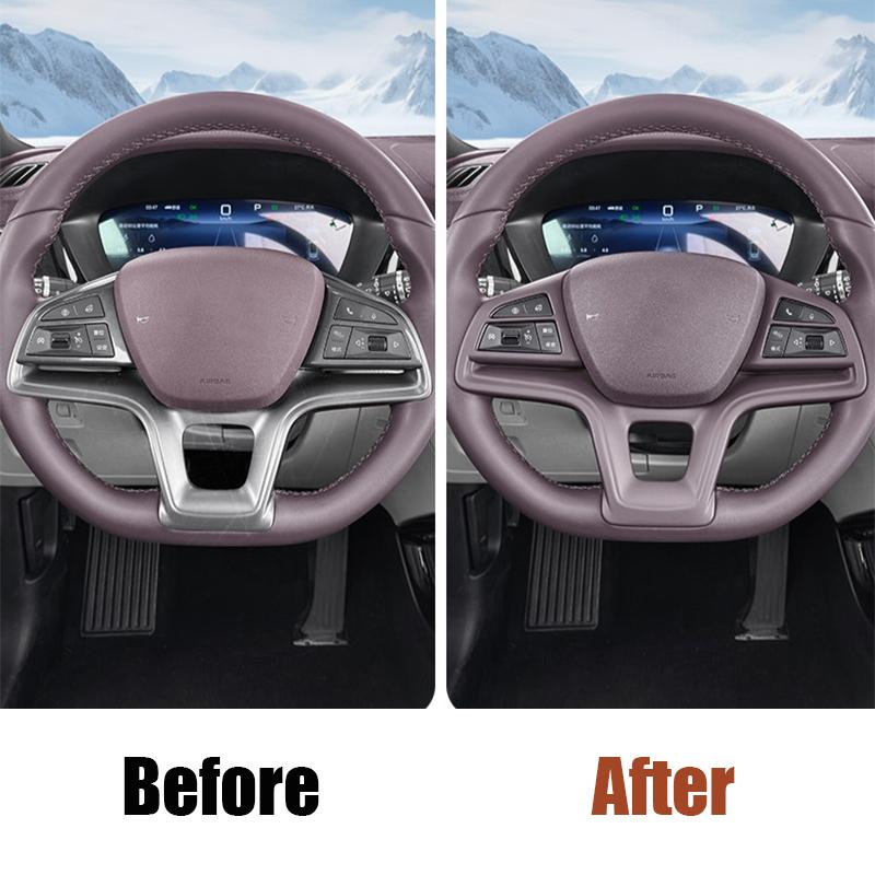 Для BYD Sealion 6 Seal U Song Plus DM-i EV 2024 2025 Декоративная наклейка-рамка на руль Модификация интерьера