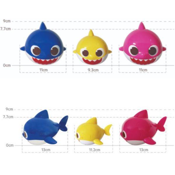 pinkfong Baby Shark Плавающая семья - Набор из 3 заводных игрушек для ванны