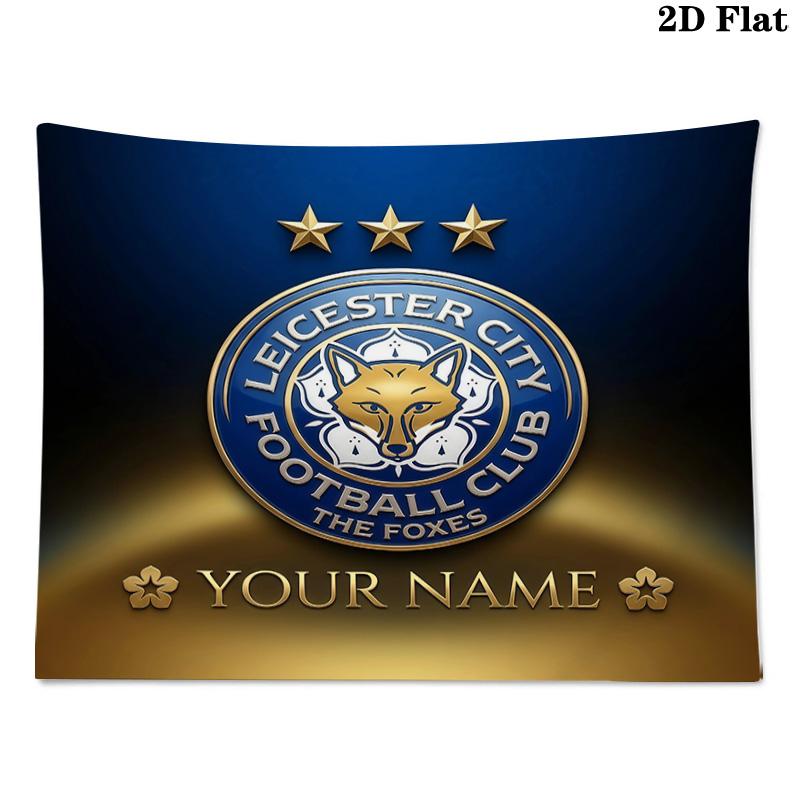 Custom Name Leicester City Printed Tapestry – Wall Hanging for Bedrooms, Dorms, and Home Decor