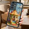 Phone case: 2D flat, suitable for Samsung Galaxy A34 A35 M05 M06 S20 S22 S21 FE Plus 5G protective case, windmill house, perfect Christmas and Hallowe