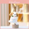 Adorable Plush Toy Dog With Floral Accent For Sweet Gifts And Backpacks At 15cm