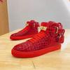 Модная мужская обувь с тиснением под крокодила, высокие кеды, повседневная обувь, новая спортивная обувь для пар