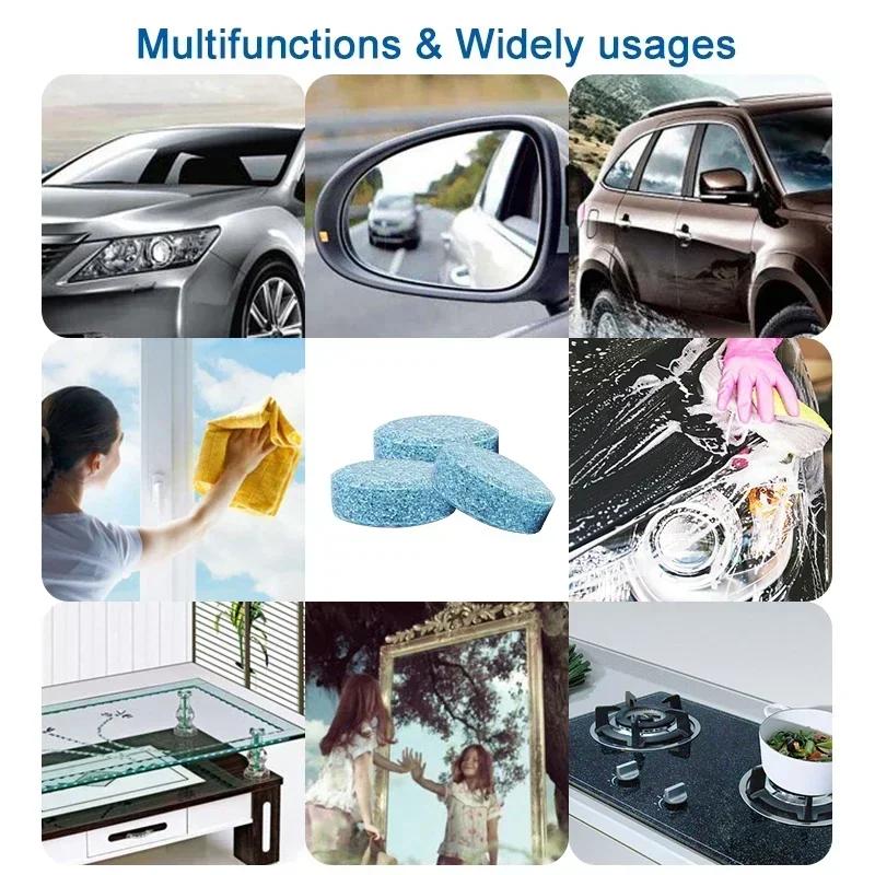 2/50PCS Auto Car Solid Cleaner Windscreen Wiper Auto Car Effervescent Tablets Glass Toilet Cleaning Cars Accessories