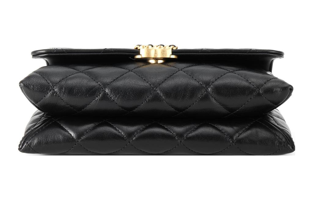 Chanel 23k 19 Хобо Линге Кожаная Цепь Швейная Кожаная Сумка Тофу Ручная Сумка На Плечо Женская Черная